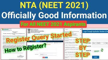 NTA (NEET 2021) Official New Info. || Register Query || How to Register Question for NEET 2021 🔥🔥🔥