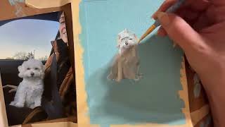 Cozy Timelapse Painting My Dog Blue