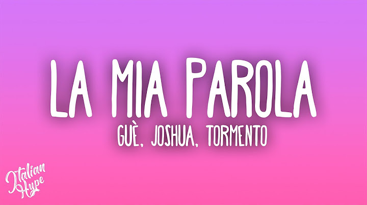Shablo, Guè, Joshua - La Mia Parola (Sanremo 2025) ft. Tormento