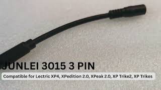 Ebike charger connector: JUNLEI 3015 3 PIN for Lectric XP4,   XP4, XPedition 2.0, XPeak 2.0