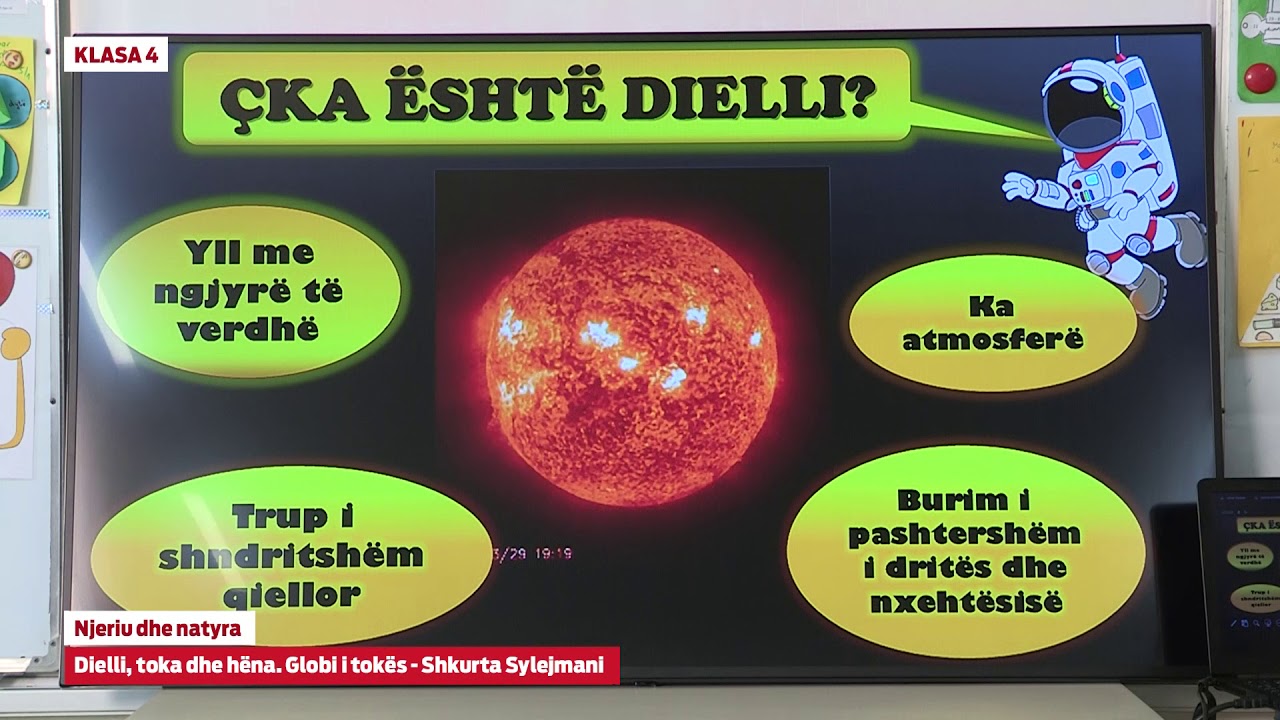e Mesimi Klasa 4 - 4072 Njeriu dhe natyra - Dielli, toka dhe hëna - Globi i tokës