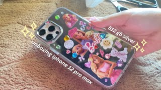 📦🎀aesthetic unboxing iphone 12 pro max in 2023 | 512gb silver💌💗