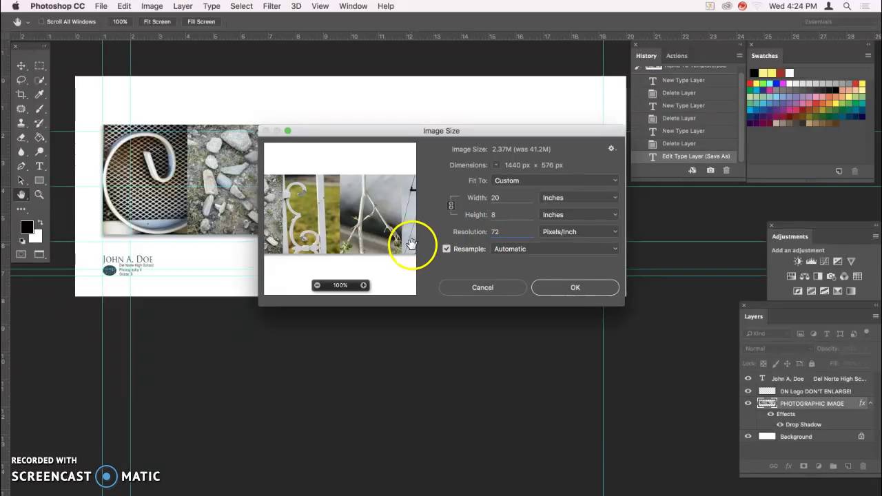 How to: Save Photoshop for Wix on screen viewing