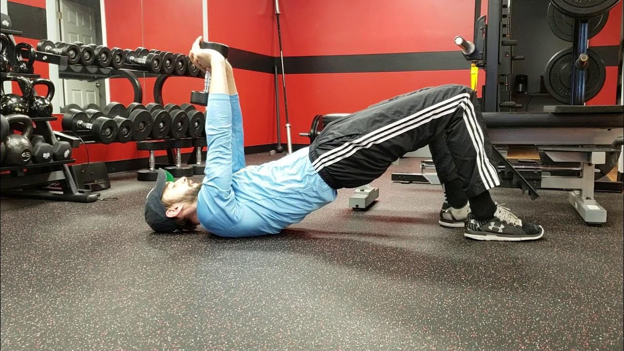 Glute bridge pullover w/ DB YouTube