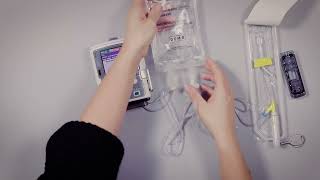 Instruction how to use an infusion bag on CADD Solis vip infusion pump