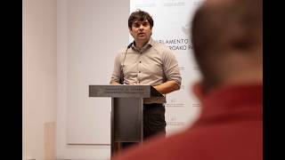 Pablo Azcona tras la Mesa y Junta del Parlamento de Navarra. 08·06·2026