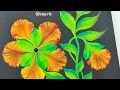 🌼💛🌸💖🫶 Beautiful Onestroke floral painting designs using acrylic paints 🎨💯🌿🤍🌼💖🫶🌺🌸