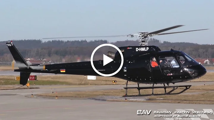 Aérospatiale AS350 B2 Écureuil - D-HMLP - landing at Memmingen Airport