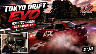 Tokyo Drift Lancer Evolution Drift with Logitech G27 | Assetto Corsa Gameplay screenshot 1