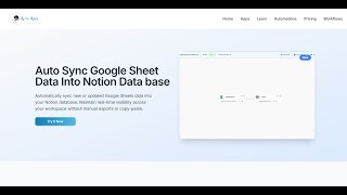 Auto Sync Google Sheet Data Into Notion Data base