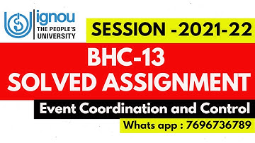 BHC13 Solved Assignment IGNOU 2021-22 II DEVMT SOLVED ASSIGNMENT 2021-22