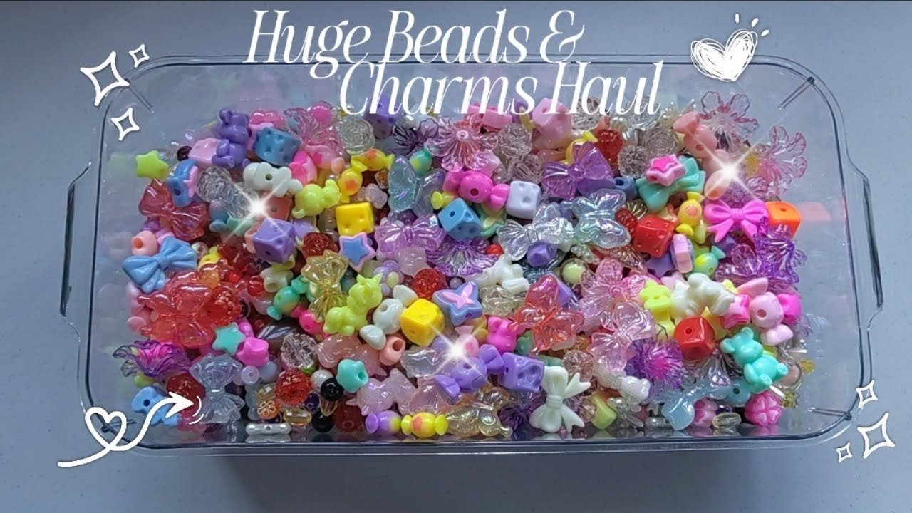 Huge Beads & Charms Haul✨ASMR Sorting Beads & Charms *TikTok Finds*✨
