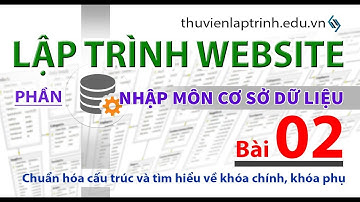 Học lập trình Web A-Z - Nhập môn CSDL - Bài 02 - Chuẩn hóa cơ sở dữ liệu