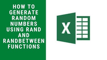 How to Generate Random Numbers in Excel Using The Rand Function