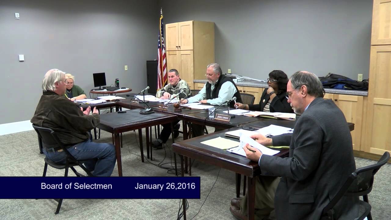 Board of Selectmen, January 26, 2016 YouTube