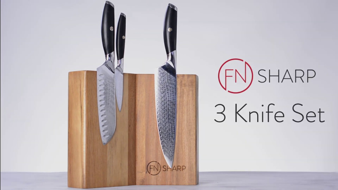 F.N. Sharp Damascus Steak Knives