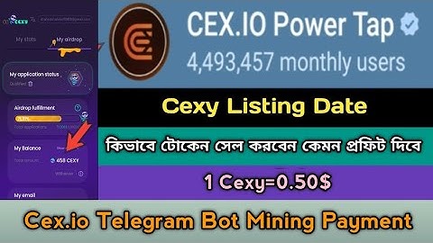 CEX.IO Mining Airdrop Token Sell TGE Offer 2025 । Same Notcoin Mining Project ।Cex List Soon,Stb