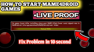 How to Start Mame4droid Games! Mame4droid Games starting Problem fix 100%! Mame4droid error Fix 100%