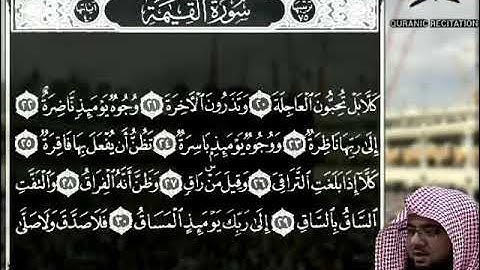 سورة القيامة بصوت الشيخ زايد العطية حفظه الله.