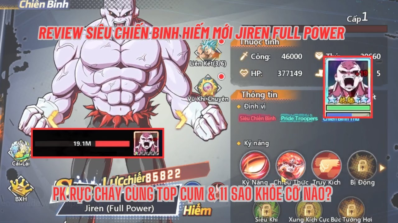 COMBO THỨC TỈNH #25 - Review siêu chiến binh SSR hiếm JIREN FULL POWER & PK 5 sao bạc cùng top cụm