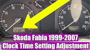 TUTORIAL: How to set the clock (time) on Skoda Fabia Mk1 (1999-2007) in 2 steps