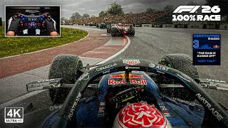 Max Verstappen's Red Bull RB22 - 2026 US GP 100% Race | F1 26 Steering Wheel Gameplay