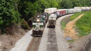 8-17-17 The Southern Heritage Unit leads NS 201 through Decatur, AL with a Friendly Crew! (B&A)