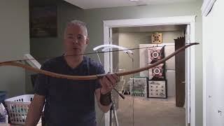 Osage Orange Bow   Sinew Backed with Leather Covering