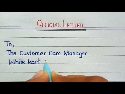 Write A Complaint Letter To Manager | Official Letter | Letter Writing In English | Formal Letter