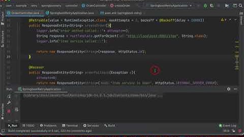 Spring Retry implementation in Spring Boot   @EnableRetry   @Retryable   @Recover