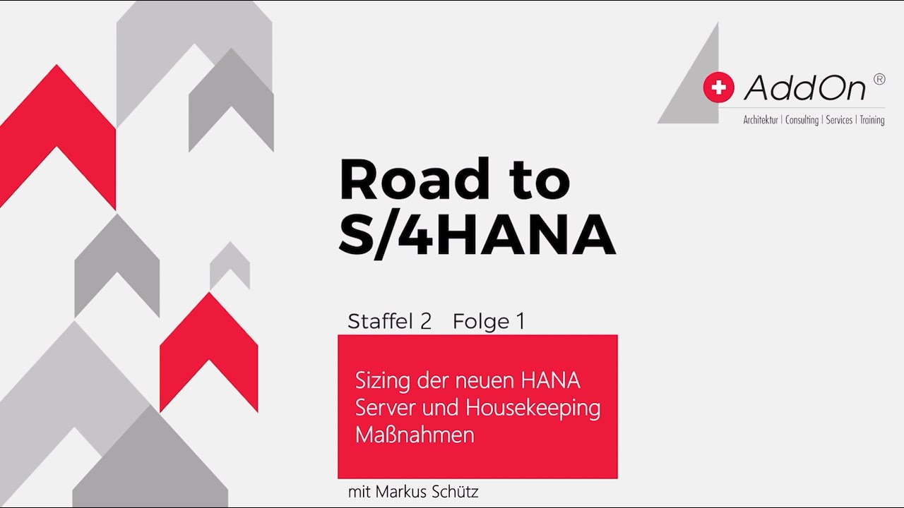 Sizing der neuen HANA Server und Housekeeping Maßnahmen // Road to S