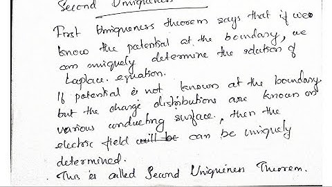 Second Uniqueness theorem