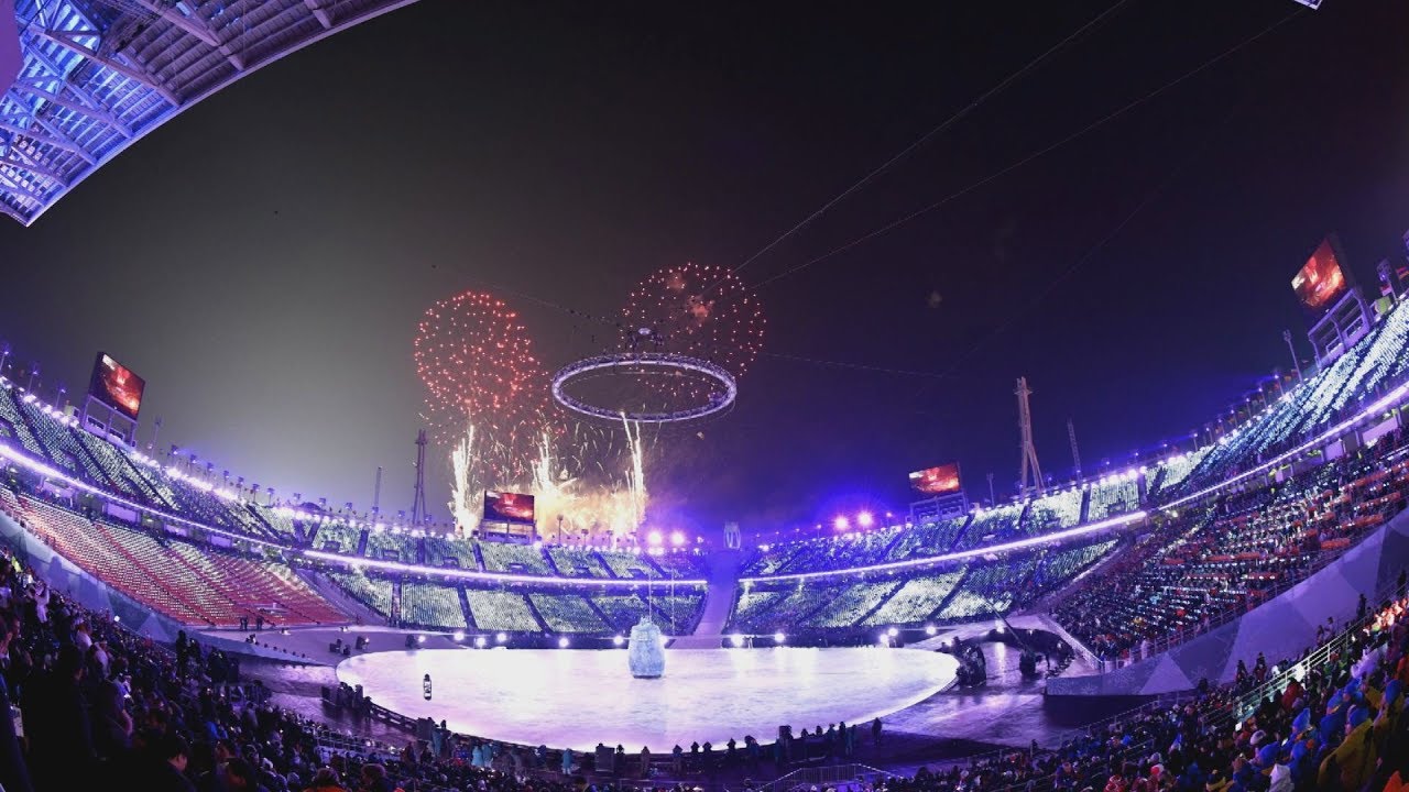平昌冬季五輪が開幕 韓国初 南北は合同行進 - YouTube