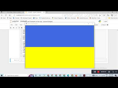 flag of Ukraine || Python turtle library || Python for beginners #poojapatel #chiki1601
