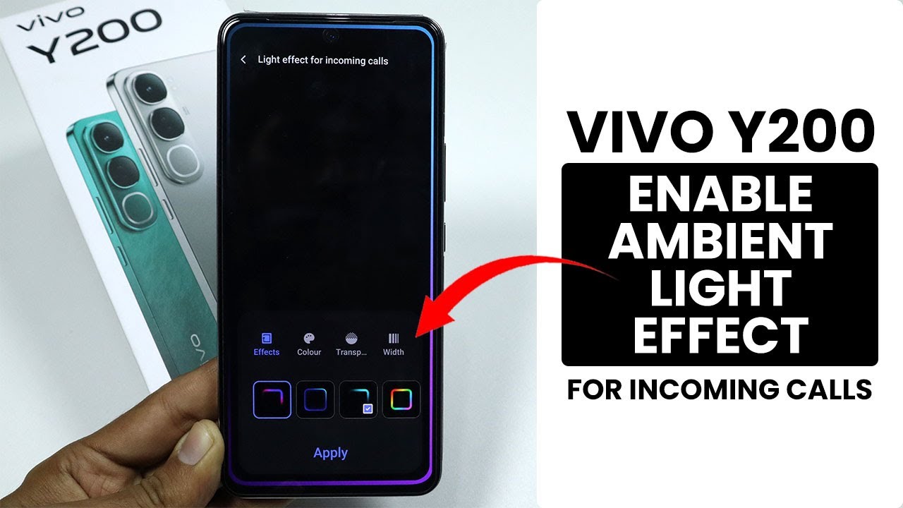 How to Enable Light Effect For Incoming Calls in Vivo Y200 - Ambient Light Effect