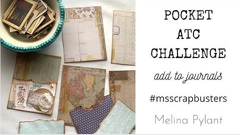 MAKING ATCs with COLLAGED POCKETS | #msscrapbusters CHALLENGE | SCRAP BUSTERS | Episode 2