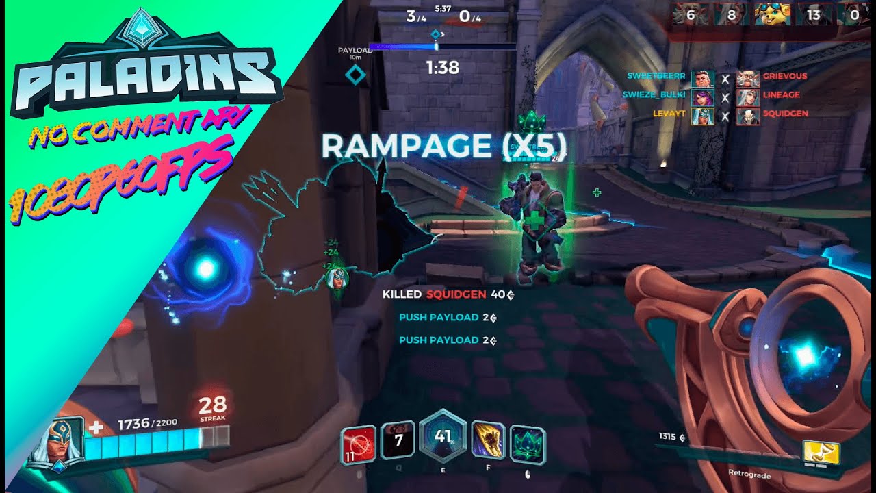 Paladins: Jenos (Siege, Stone Keep) Gameplay (No Commentary) [1080p60FPS] PC