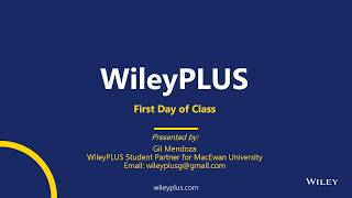 ACCT 111 WileyPLUS First Day of Class 2018 2019