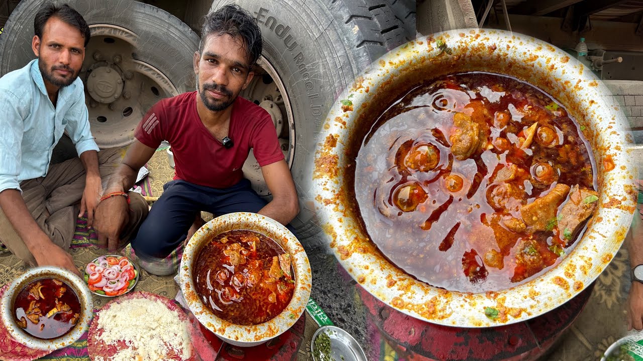 मध्यप्रदेश के 2 Truck Driver साहब बनाए ऐसा मटन उँगलिया चाट-चाट के खाए सभी लोग।Truck Driver Lifestyle