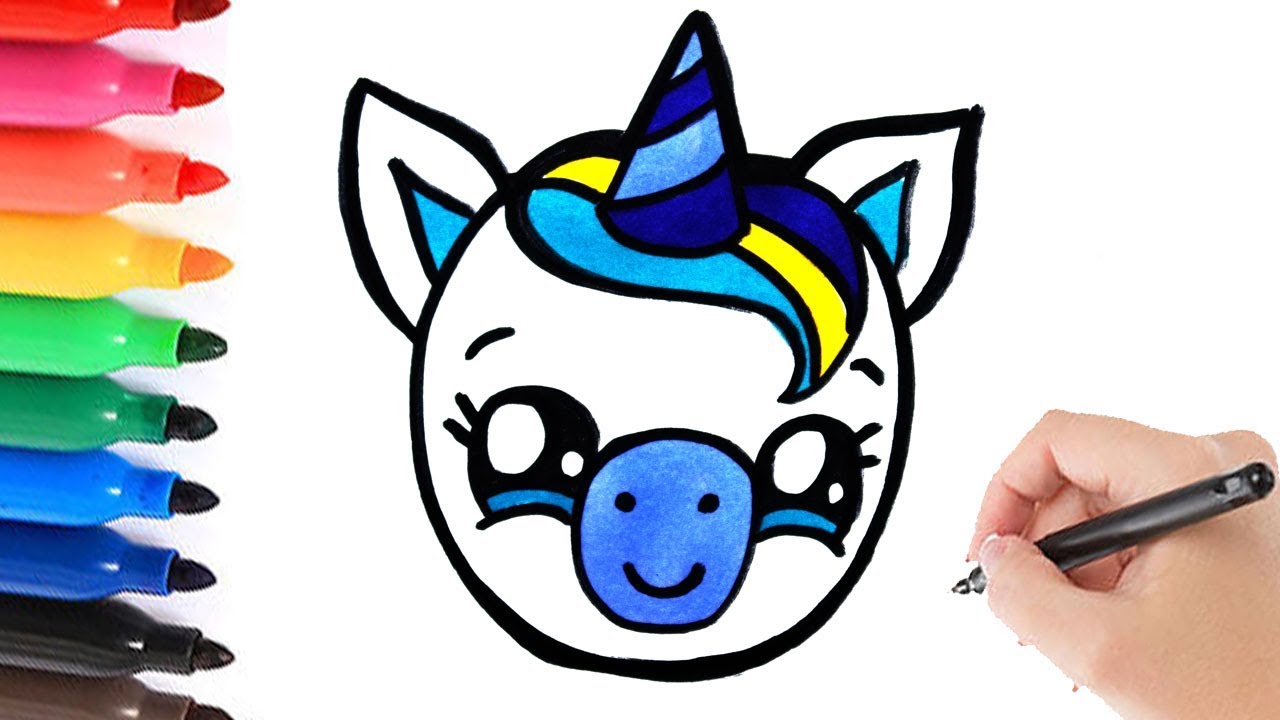 Spiksplinternieuw HOW TO DRAW A BABY BOY UNICORN? LEREN TEKENEN EENHOORN - YouTube CY-94