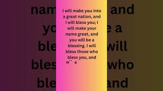 God's Promise to Abraham. Genesis 12:2–3. #god, #godisfaithful, #bible,
