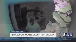 Burglar caught on camera stealing $70K worth of designer items from Las Vegas home