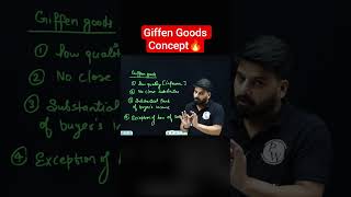 Giffen Goods Concept In Economics 🔥 #Shorts #CA #PW #economics