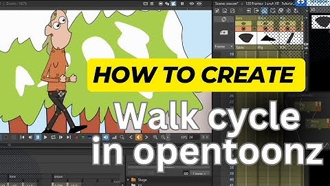 how to create walk cycle in opentoonz,2d animation tutorial