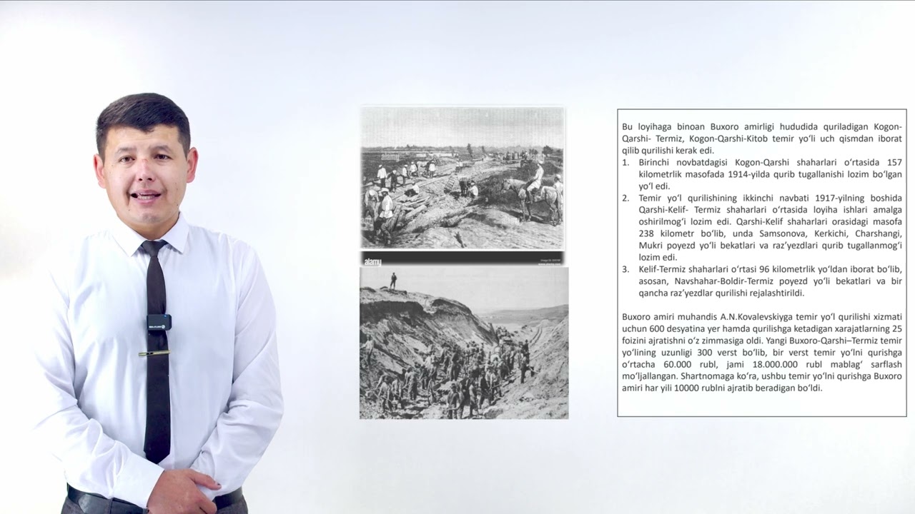 Kogon Termiz temir yo‘lining qurilishi