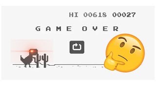 how far can you get in the google chrome dinosaur game by just holding down the jump key? screenshot 5
