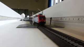 Probeaufbau Lütze Bodenmodellbahn Innotrans 2014