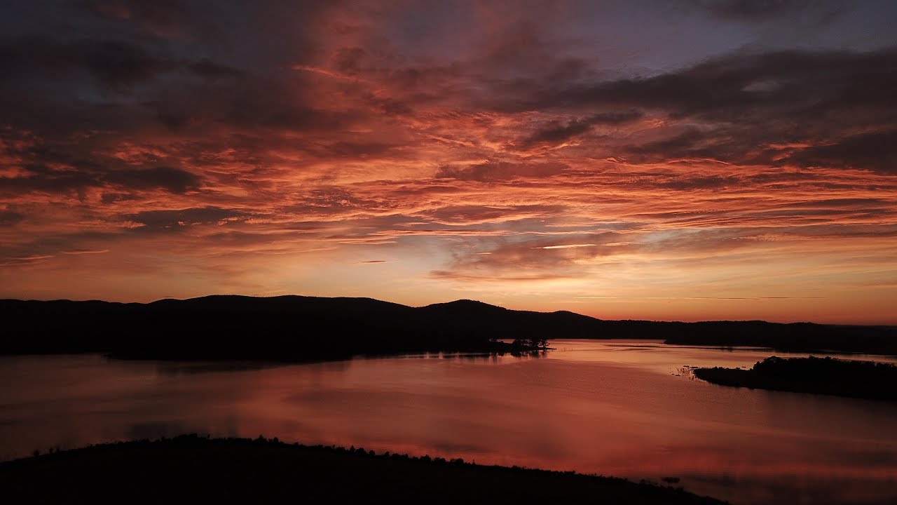 Sunrise over Blue Rock Dam YouTube