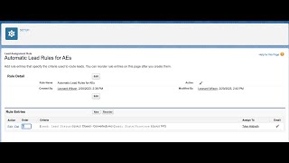 Building an Assignment Rule for an A.E.