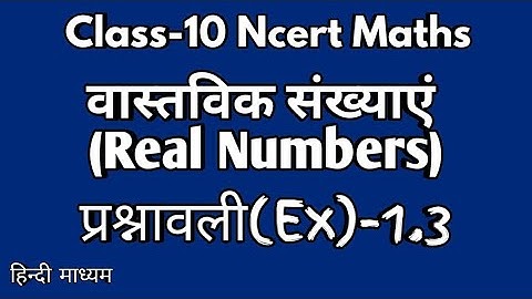 Class 10 maths exercise 1.3 l Real Numbers l in hindi